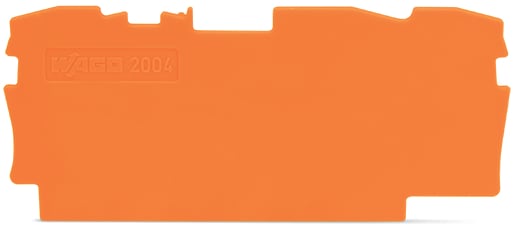 WAGO ELETTRONICA - Piastra terminale e intermedia.spessore 1 mm.arancione