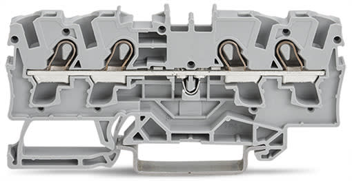 WAGO ELETTRONICA - Morsetto passante per 4 conduttori.4 mm².adatto per applicazioni Ex e II.grigio 2004-1401