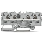 WAGO ELETTRONICA - Morsetto passante per 4 conduttori.4 mm².adatto per applicazioni Ex e II.grigio