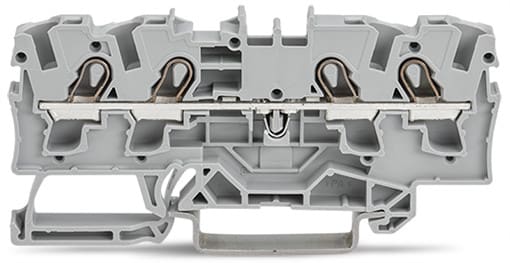 WAGO ELETTRONICA - Morsetto passante per 4 conduttori.4 mm².adatto per applicazioni Ex e II.grigio