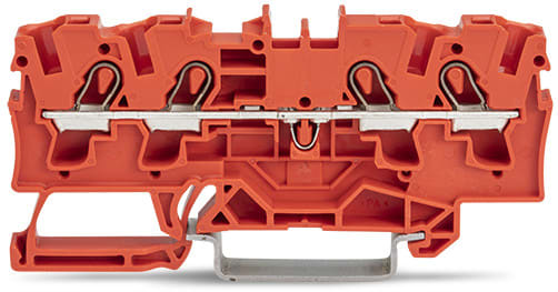 WAGO ELETTRONICA - Morsetto passante per 4 conduttori.4 mm².adatto per applicazioni Ex e II.arancione