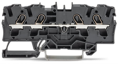 WAGO ELETTRONICA - Morsetto passante per 4 conduttori.4 mm².adatto per applicazioni Ex e II.nero