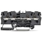 WAGO ELETTRONICA - Morsetto passante per 4 conduttori.4 mm².adatto per applicazioni Ex e II.nero