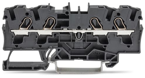 WAGO ELETTRONICA - Morsetto passante per 4 conduttori.4 mm².adatto per applicazioni Ex e II.nero