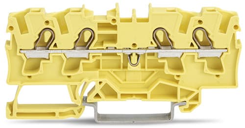 WAGO ELETTRONICA - Morsetto passante per 4 conduttori.4 mm².adatto per applicazioni Ex e II.giallo 2004-1406