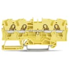 WAGO ELETTRONICA - Morsetto passante per 4 conduttori.4 mm².adatto per applicazioni Ex e II.giallo