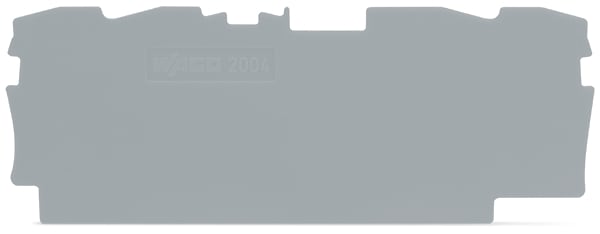 WAGO ELETTRONICA - Piastra terminale e intermedia.spessore 1 mm.grigio