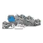 WAGO ELETTRONICA - Morsetto per installazione a più piani.con cursore sezionatore del neutro.NT/L/PE.grigio