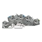 WAGO ELETTRONICA - Morsetto per installazione a più piani.N/L/PE.Push-in CAGE CLAMP®.grigio