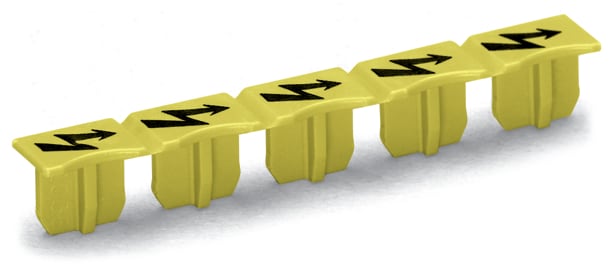 WAGO ELETTRONICA - Copertura protettiva di avvertimento.per 5 morsetti.con segnale di pericolo alta tensione, nero.giallo 2006-115