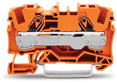 WAGO ELETTRONICA - Morsetto passante per 2 conduttori.6 mm².adatto per applicazioni Ex e II.arancione