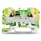 WAGO ELETTRONICA - Morsetto di terra per 2 conduttori.6 mm².adatto per applicazioni Ex e II.verde-giallo
