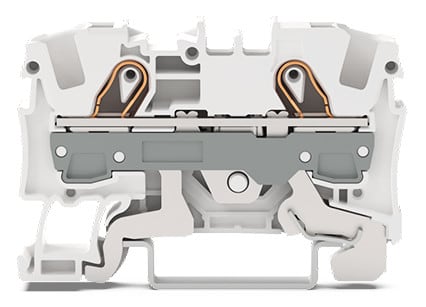 WAGO ELETTRONICA - Morsetto per cavi schermati per 2 conduttori.6 mm².adatto per applicazioni Ex e II.bianco