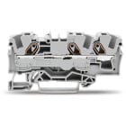 WAGO ELETTRONICA - Morsetto passante per 3 conduttori.6 mm².adatto per applicazioni Ex e II.grigio