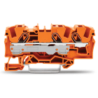 WAGO ELETTRONICA - Morsetto passante per 3 conduttori.6 mm².adatto per applicazioni Ex e II.arancione