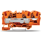 WAGO ELETTRONICA - Morsetto passante per 3 conduttori.6 mm².adatto per applicazioni Ex e II.arancione