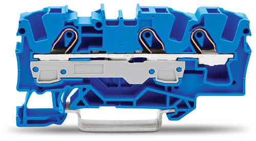 WAGO ELETTRONICA - Morsetto passante per 3 conduttori.6 mm².per applicazioni Ex-e-II e Ex-i.blu