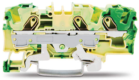 WAGO ELETTRONICA - Morsetto di terra per 3 conduttori.6 mm².adatto per applicazioni Ex e II.verde-giallo