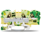 WAGO ELETTRONICA - Morsetto di terra per 3 conduttori.6 mm².adatto per applicazioni Ex e II.verde-giallo 2006-1307