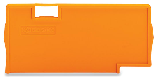 WAGO ELETTRONICA - Piastra di separazione.spessore 2 mm.sporgente.arancione