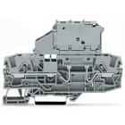 WAGO ELETTRONICA - Morsetto con fusibile per 2 conduttori.con portafusibile pivotante.per fusibile miniaturizzato 5 x 20 mm.grigio