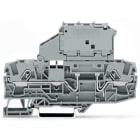WAGO ELETTRONICA - Morsetto con fusibile per 2 conduttori.con portafusibile pivotante.per fusibile miniaturizzato 1/4 x 1 1/4 mm.grigio