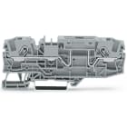 WAGO ELETTRONICA - Morsetto di base per 2 conduttori.per guida DIN 35 x 15 e 35 x 7,5.6 mm².grigio