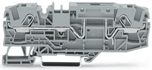 WAGO ELETTRONICA - Morsetto di base per 2 conduttori.per guida DIN 35 x 15 e 35 x 7,5.6 mm².grigio