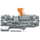 WAGO ELETTRONICA - Morsetto sezionatore per 2 conduttori.con sezionatore a coltello pivotante.con opzione per prova.grigio