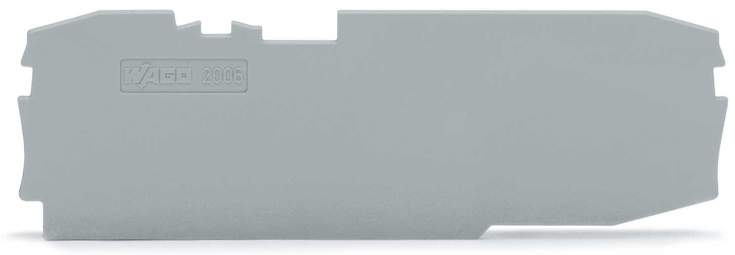 WAGO ELETTRONICA - Piastra terminale e intermedia.spessore 1 mm.grigio