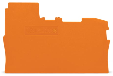 WAGO ELETTRONICA - Piastra terminale e intermedia.spessore 1 mm.arancione