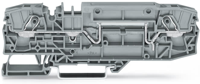 WAGO ELETTRONICA - Morsetto passante per 2 conduttori.6 mm².con opzione per prova.grigio