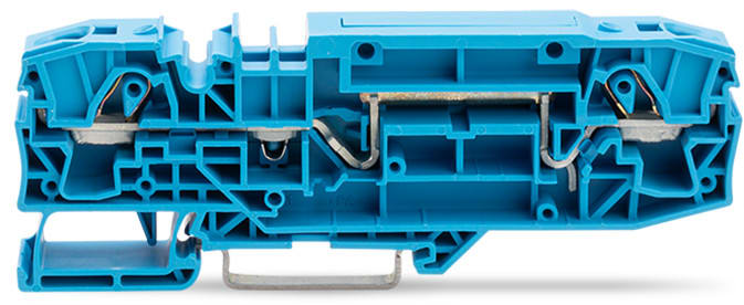 WAGO ELETTRONICA - Morsetto passante per 2 conduttori.6 mm².con opzione per prova.blu