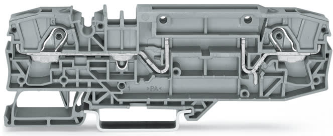 WAGO ELETTRONICA - Morsetto di base per 2 conduttori.con opzione per prova.per guida DIN 35 x 15 e 35 x 7,5.grigio