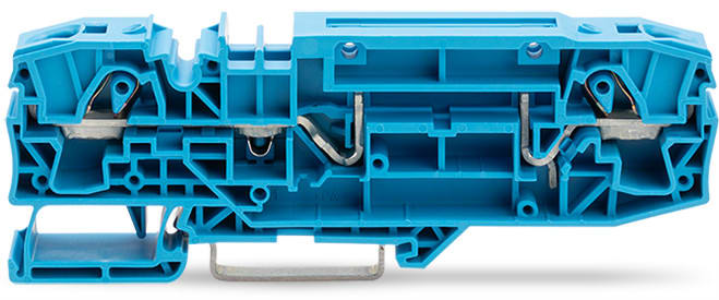 WAGO ELETTRONICA - Morsetto di base per 2 conduttori.con opzione per prova.per guida DIN 35 x 15 e 35 x 7,5.blu