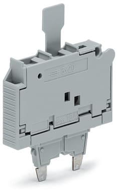 WAGO ELETTRONICA - Spina fusibilata.con linguetta estraibile.per fusibile miniaturizzato 5 x 20 mm.grigio