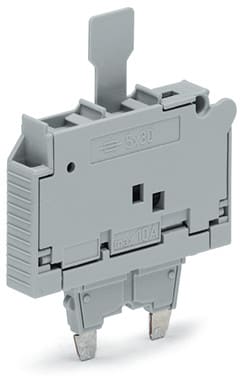 WAGO ELETTRONICA - Spina fusibilata.con linguetta estraibile.per fusibile miniaturizzato 5 x 30 mm.grigio