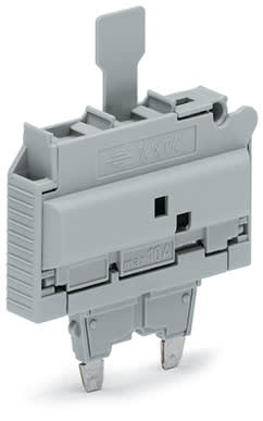 WAGO ELETTRONICA - Spina fusibilata.con linguetta estraibile.per fusibile miniaturizzato 1/4 x 1 1/4 mm.grigio
