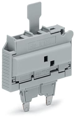 WAGO ELETTRONICA - Spina fusibilata.con linguetta estraibile.per fusibile miniaturizzato 1/4 x 1 1/4 mm.grigio