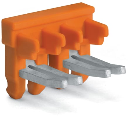WAGO ELETTRONICA - Ponticello orizzontale per leva sezionatrice.2 poli.isolato.arancione