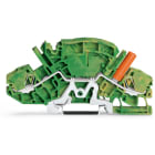 WAGO ELETTRONICA - Morsetto di terra per 2 conduttori.6 mm².con presa di test protetta dal contatto accidentale.verde-giallo 2007-8807
