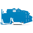 WAGO ELETTRONICA - Supporto barra collettrice.non adatto per l'uso come blocchetto terminale.per guida DIN 35.blu