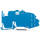 WAGO ELETTRONICA - Supporto barra collettrice.non adatto per l'uso come blocchetto terminale.per guida DIN 35.blu