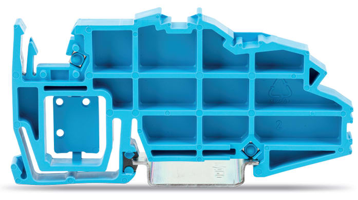 WAGO ELETTRONICA - Supporto barra collettrice.con funzione di blocchetto terminale e piastra di separazione staccabile.per guida DIN 35.blu