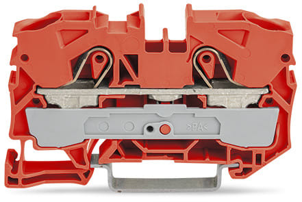 WAGO ELETTRONICA - Morsetto passante per 2 conduttori.10 mm².adatto per applicazioni Ex e II.arancione