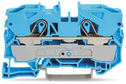 WAGO ELETTRONICA - Morsetto passante per 2 conduttori.10 mm².per applicazioni Ex-e-II e Ex-i.blu