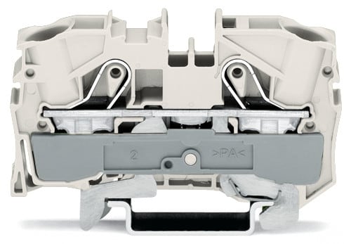 WAGO ELETTRONICA - Morsetto per cavi schermati per 2 conduttori.10 mm².adatto per applicazioni Ex e II.bianco