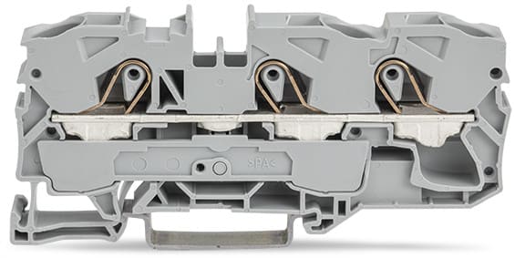 WAGO ELETTRONICA - Morsetto passante per 3 conduttori.10 mm².adatto per applicazioni Ex e II.grigio