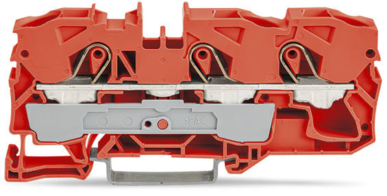 WAGO ELETTRONICA - Morsetto passante per 3 conduttori.10 mm².adatto per applicazioni Ex e II.arancione