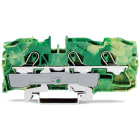 WAGO ELETTRONICA - Morsetto di terra per 3 conduttori.10 mm².adatto per applicazioni Ex e II.verde-giallo